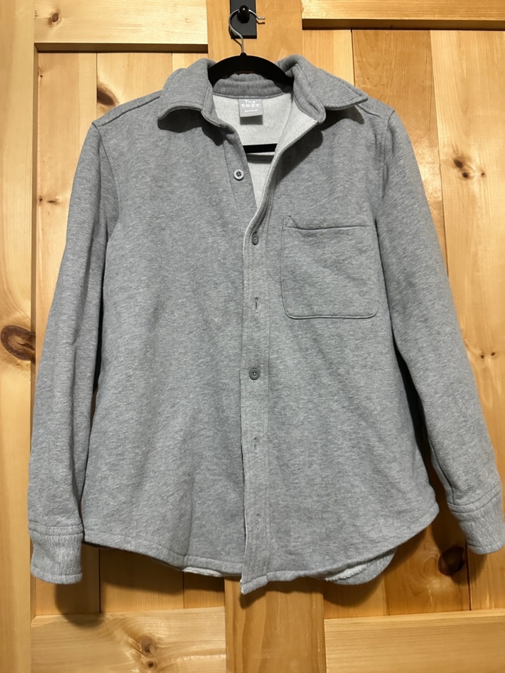 Aritzia Tna Cozy Fleece Boyfriend Shacket - Heather Grey - Size S